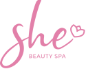logo she rosado sobre blanco - transparente
